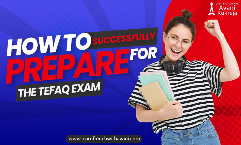 tudent celebrating success while preparing for the TEFAQ exam