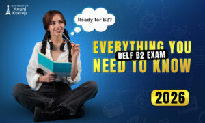 DELF B2 Exam Information guide with preparation tips, exam structure, and study resources for French learners