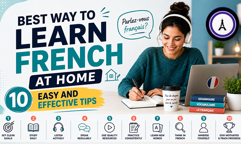 Best way to learn French at home with 10 easy and effective language learning tips
