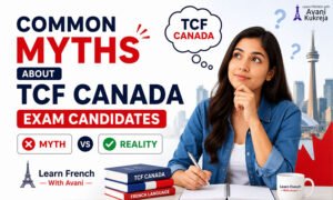 Student comparing myths and reality about the TCF Canada French language exam