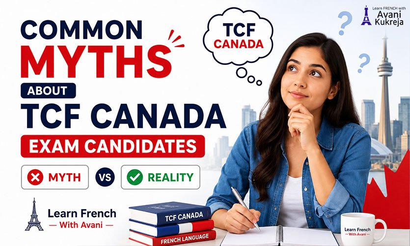 Student comparing myths and reality about the TCF Canada French language exam