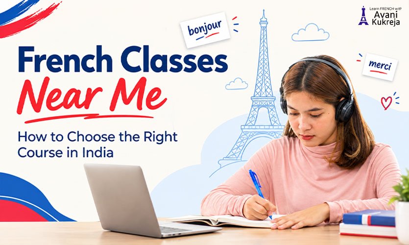 French classes near me – online French learning with a student practising French