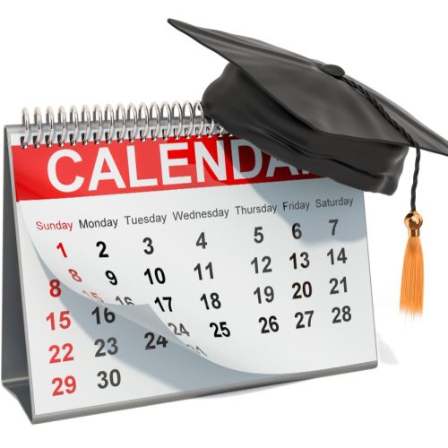 Calendar representing DELF-DALF exam schedule and important French exam dates in 2026